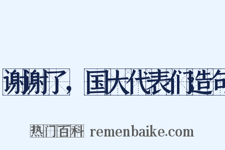 谢谢了，国大代表们造句是什么意思的图片